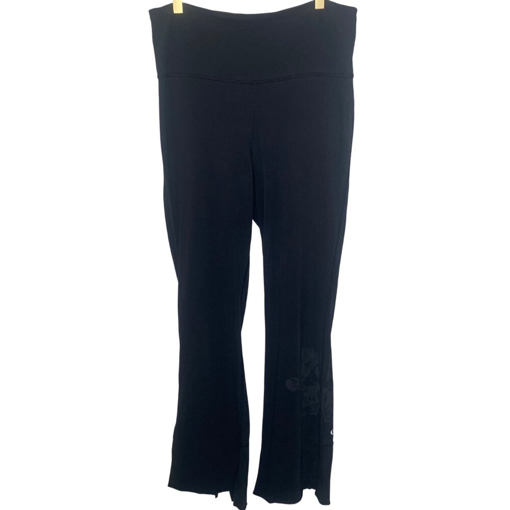 Lululemon Yoga Flare Pants Womens‎ Size 4? Black Stretch Active Athlei